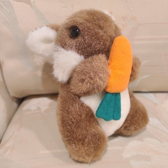 Easter Bunny Plush Rabbit Soft Stuffed Animal Cottage Core Lot Vintage - Picture 2 of 11